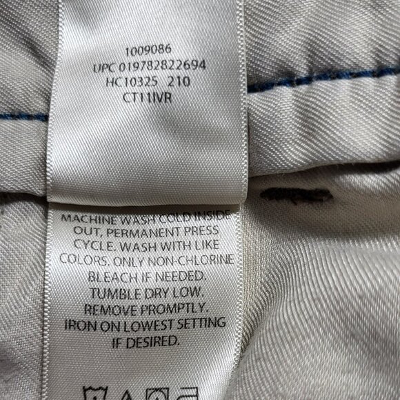 Haggar LK Life Khaki 34x34 Flat Front Relaxed Straight Chino Pants Beige - Picture 7 of 11